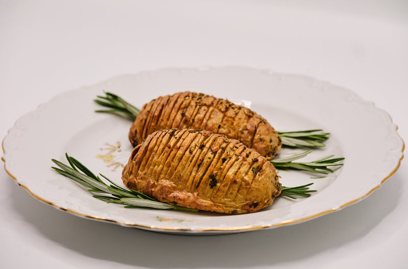 Hasselback með rósmaríni